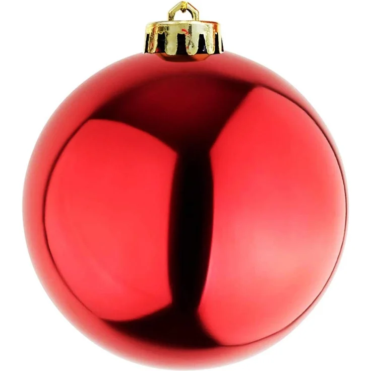 2 Stück XXXL Weihnachtsbaumkugeln Dekokugel Christbaumkugeln rot Ø25cm – Bild 2