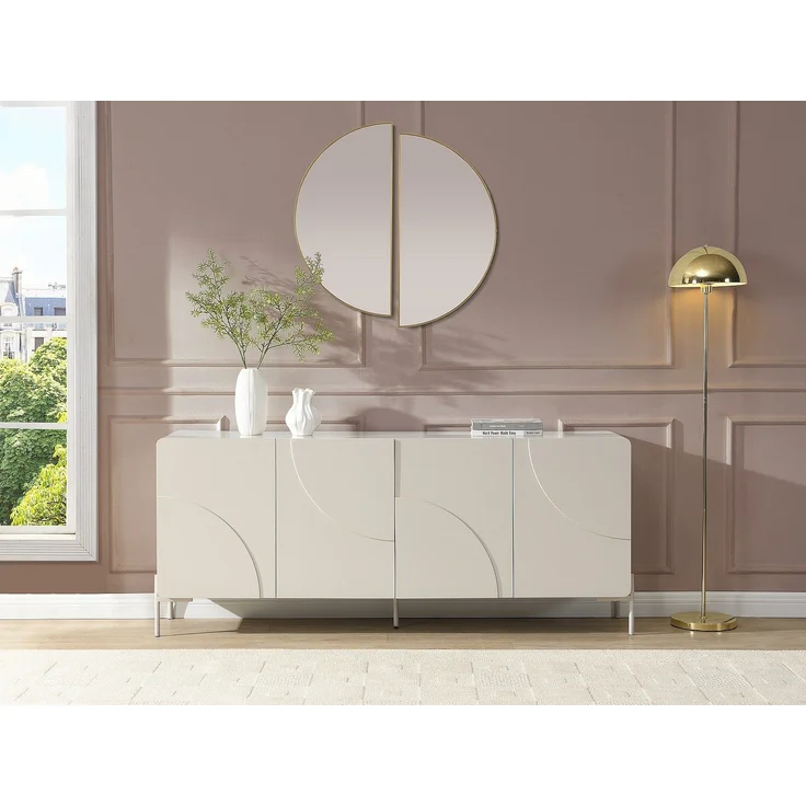 Vente-unique - Sideboard mit 4 Türen aus MDF – Beige – ZELINARO – Bild 2