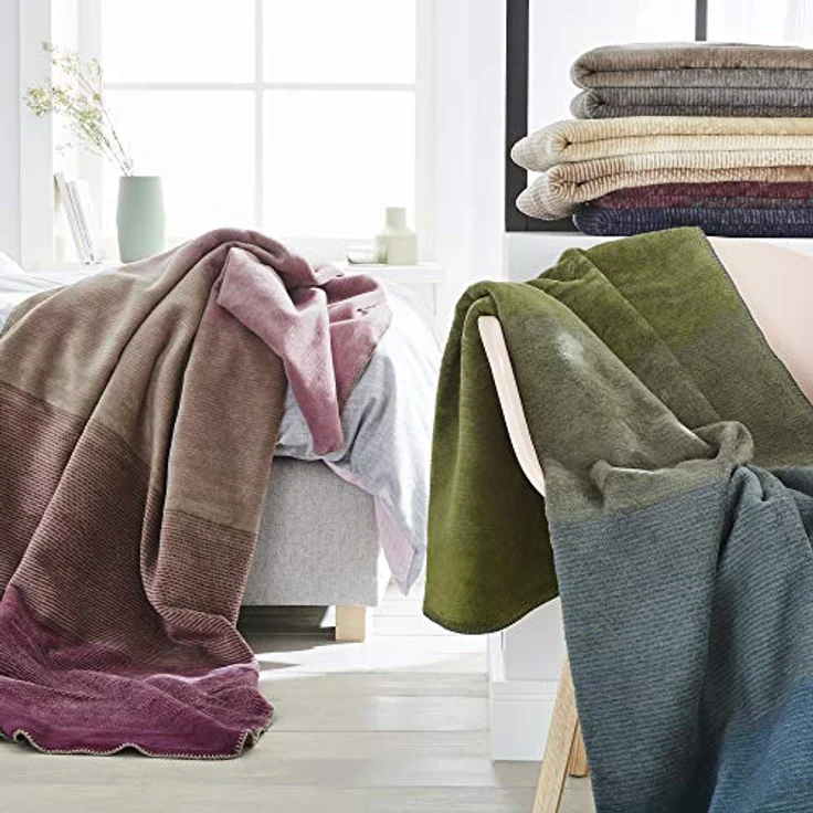 Wohndecke Toronto, IBENA, harmonischer Farbverlauf, Kuscheldecke – Bild 5