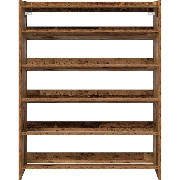 vidaXL Schuhregal Altholz-Optik 80x25x100 cm Holzwerkstoff 859903 – Bild 3