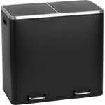 SVITA TM2X24 Mülleimer Papierkorb 48L Abfalleimer Mülltrennung Schwarz