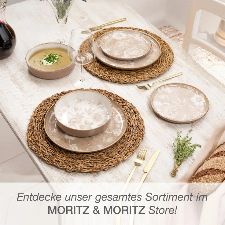 Moritz & Moritz MARIELLA 48tlg Geschirrset beige – Bild 8