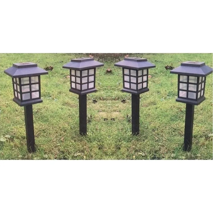FHS LED Solarleuchte 25564 Solarleuchte/Lampe 4er Set Laternenoptik