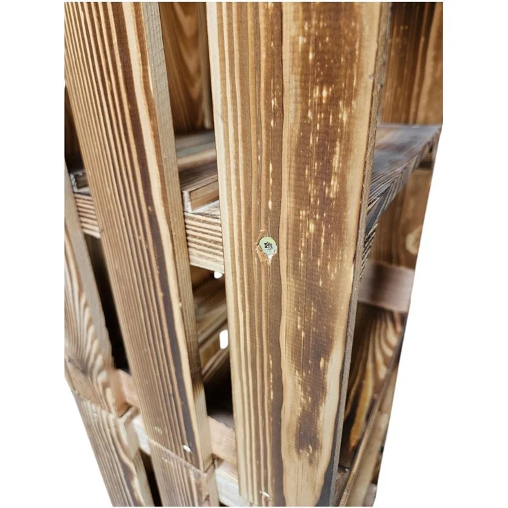 6er Set Holzkisten Weinkisten Obstkiste Klein Geflammt Regal aus Holz 40x30x25cm – Bild 10