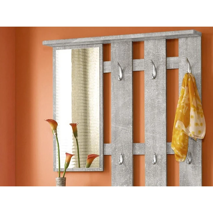 Garderoben-Set >Selene< in Beton - 100x190x25cm (BxHxT) – Bild 2