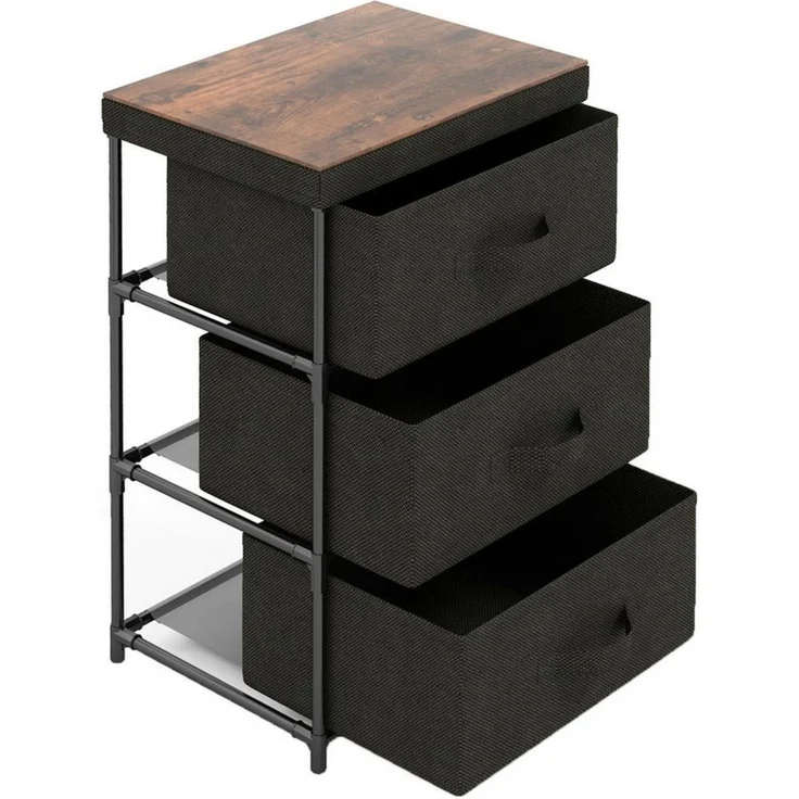 KOMFOTTEU Kommode Schubladenschrank, mit 3 Schubladen – Bild 5