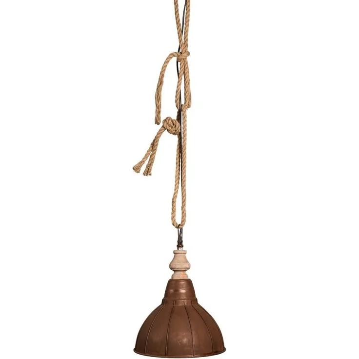 Grafelstein Hängeleuchten Kleine Hängelampe RUSTY braun aus Metall und Holz Hängeleuchte rostig