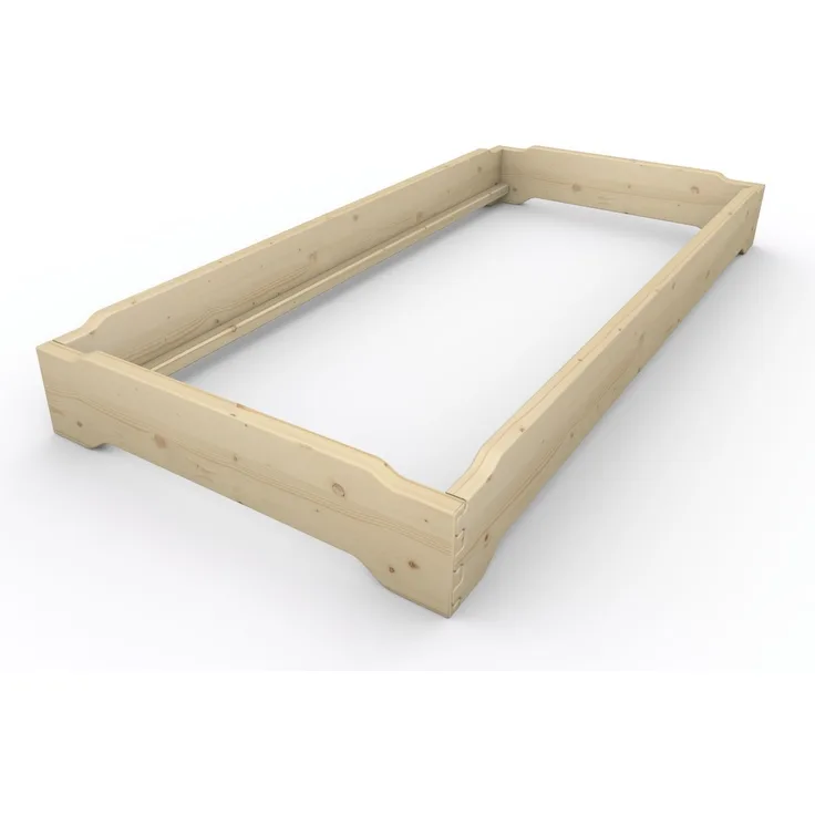 Stapelbett Holzbett (Fichte) "Gäste-Edi" 90 x 200cm 23cm Gästebett Jugendbett