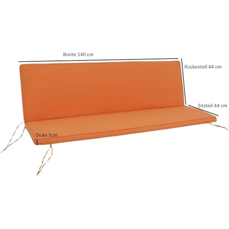 Auflage DENVER für Bank 3-sitzer, terracotta – Bild 7