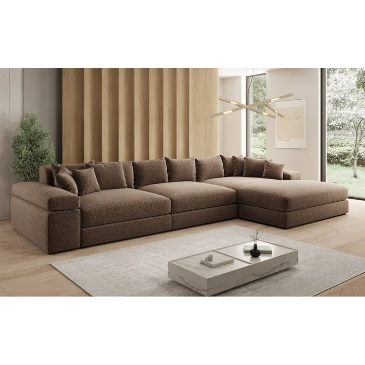 Luxusbetten24 Sofa Designer Sofa Bernardo L Maxi, mit breiter Ottomane
