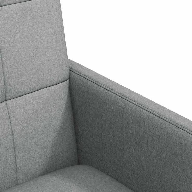 vidaXL Esszimmerstühle mit Rollen 2 pcs Hellgrau 58 x 65 x 94 cm Stoff 42017829 – Bild 6