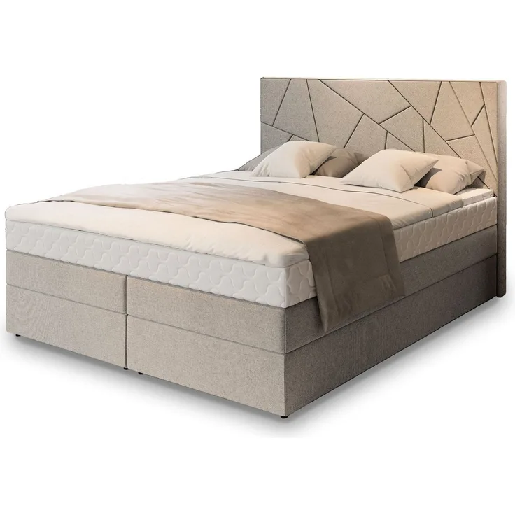 Masseno Boxbett TRANI 180x200 cm mit Bonell Matratze und Topper