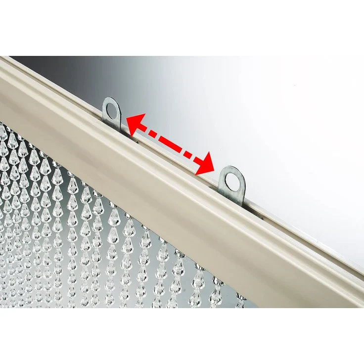 Kobolo Türvorhang Vorhang CLEAR transparent 72 Stränge 90x200cm (1 St), Ösen, transparent – Bild 4