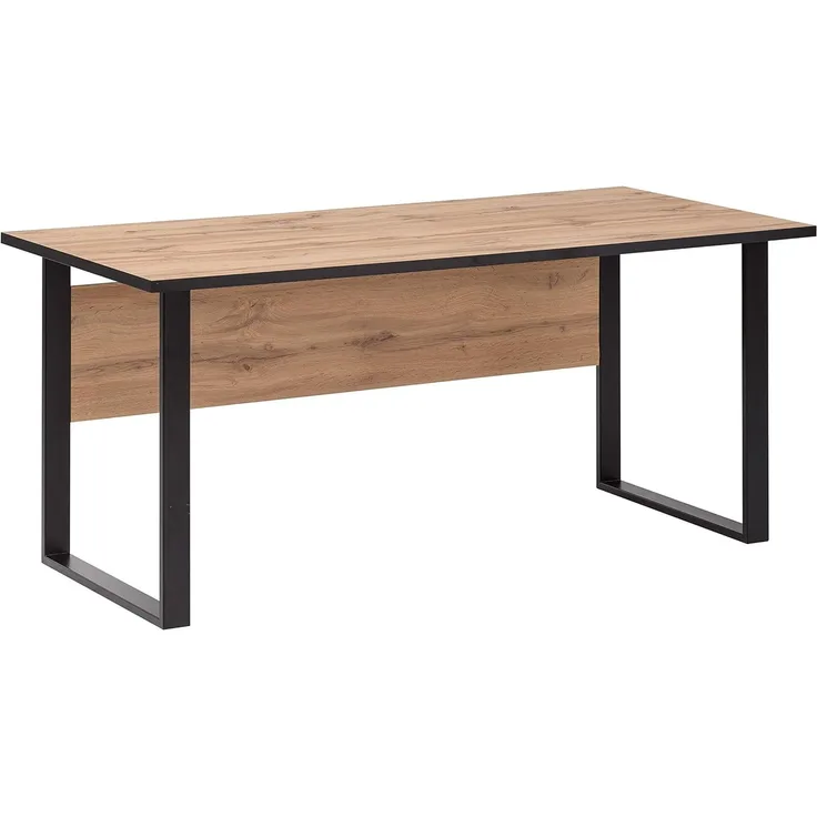 Möbelpartner Montana 701501 Schreibtisch, Holzdekor, Eiche Landhaus Dekor, 160 x 75 x 74 cm