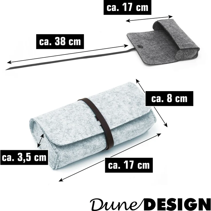 3er Set Brillenetui Filz 17x3,5x8 Sonnenbrillen Etui Groß - Aufbewahrungstasche – Bild 6