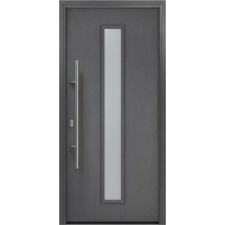 Hörmann Ecostar Haustür "ISOPRO IP 020S", anthrazit metallic (CH 703), 110 x 210 cm (B x H),DIN Links
