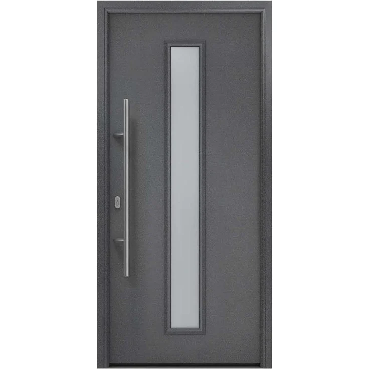 Hörmann Ecostar Haustür "ISOPRO IP 020S", anthrazit metallic (CH 703), 110 x 210 cm (B x H),DIN Links – Bild 1