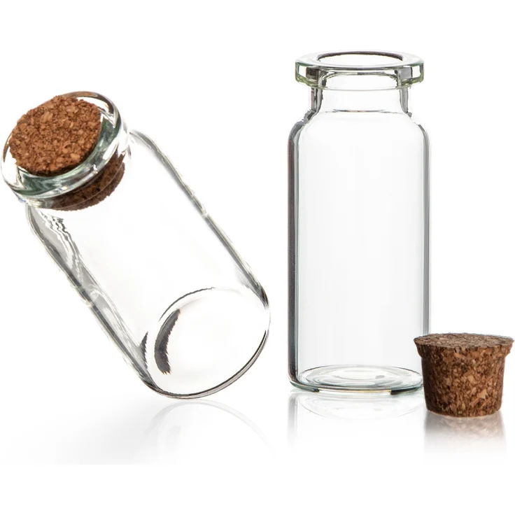 BigDean 80 Stück 10 ml Glasfläschchen mit Korken ca. 5x2cm - Ideal für Gewürze, Öl, Sand, Perlen, Pfeffer, Thymian - Super Geschenkidee & Dekoration - Robust & wiederverwendbar – Bild 4