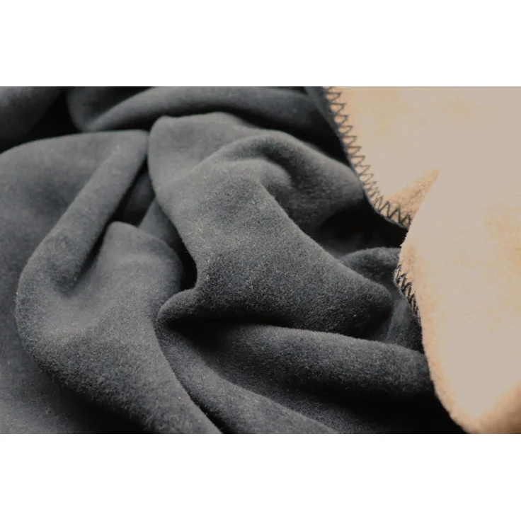 Biederlack Wohndecke Kuscheldecke 150x200 Doubleface schwarz palisander 829269 – Bild 3