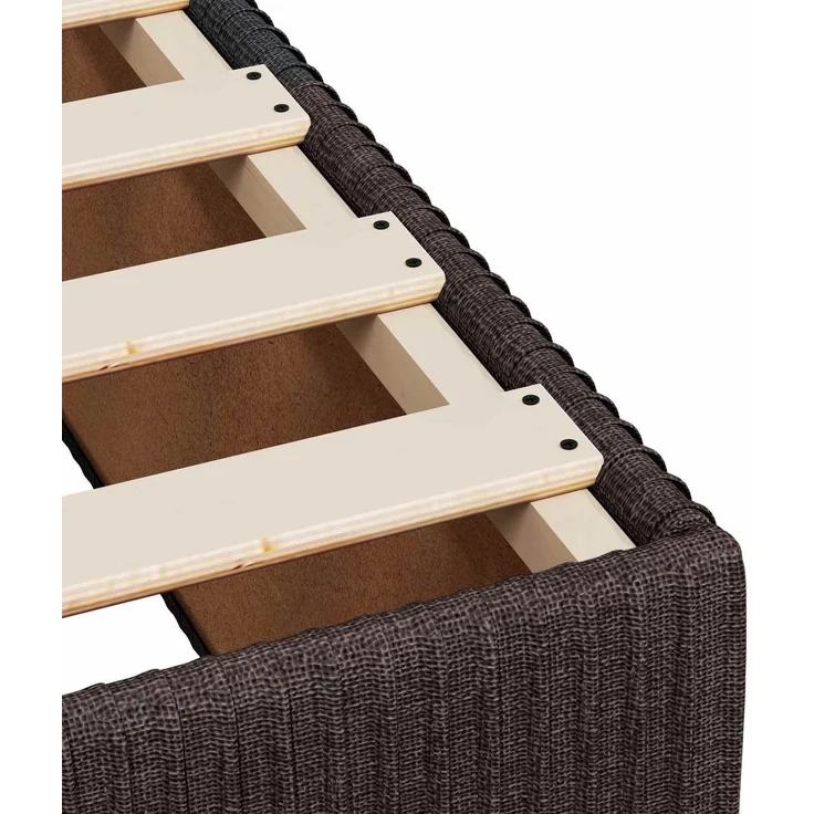 vidaXL Boxspringbett mit Matratze Dunkelbraun 140 x 190 cm Stoff 3451464 – Bild 10