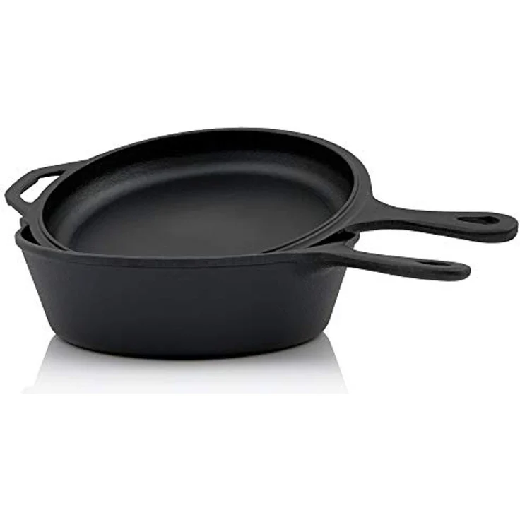 BBQ-Toro Kasserolle Gusseisen Topf mit Pfannendeckel, 5 Liter - schwarz, Gusseisenpfanne, Gusseisen – Bild 4