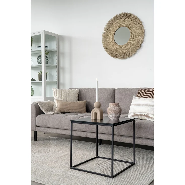 House Nordic Beistelltisch, schwarz, schwarzes Gestell, 45x45x45 cm – Bild 9