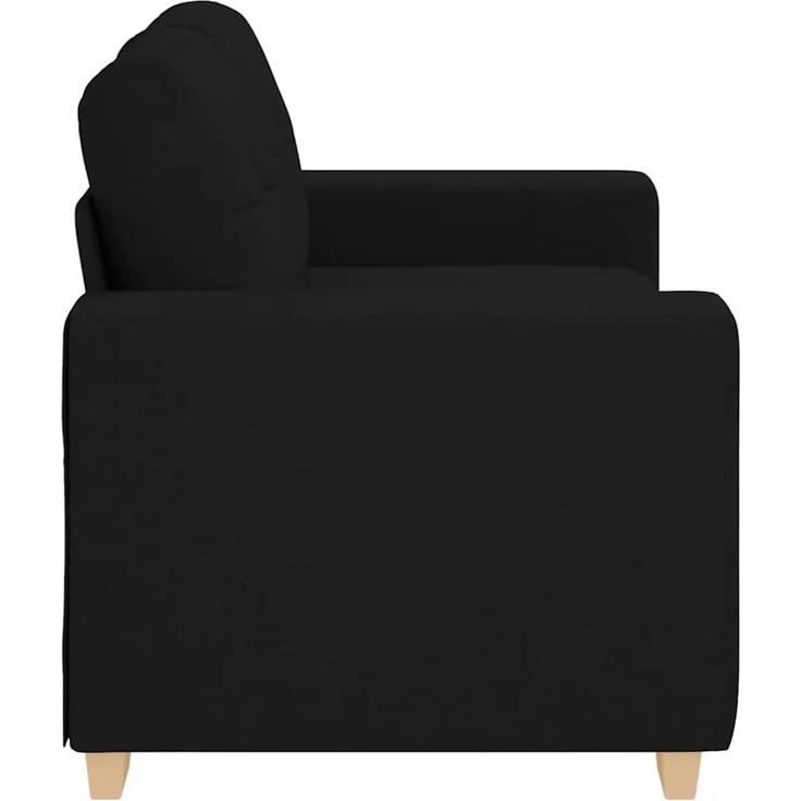 vidaXL Zweisitzer-Sofa Schwarz 160x77x82 cm Stoff 4105070 – Bild 5