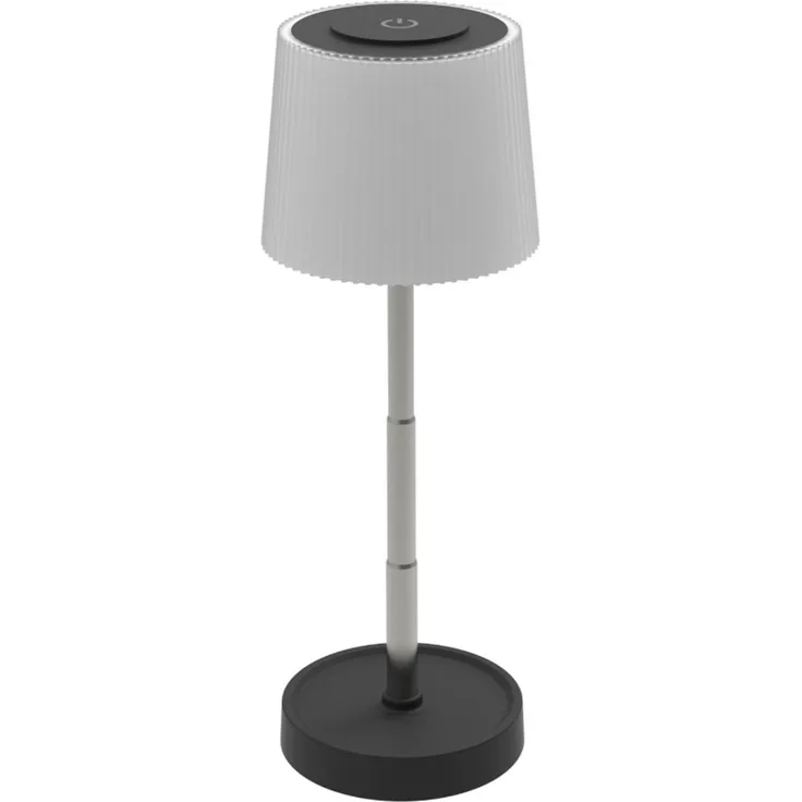 PLATINET LED Tischlampe 2W mit Akku, Touch und 3 Lichtfarben Schwarz