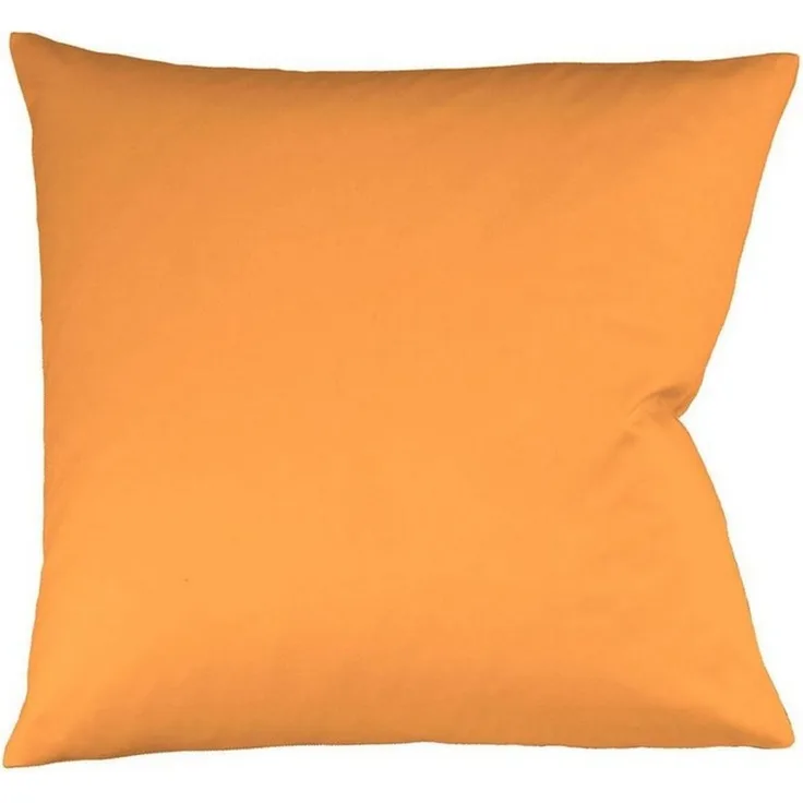 Fleuresse Mako-Satin Kissenbezug Bezug 80x80 cm uni mit RV 2046 gold