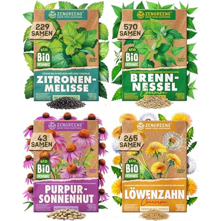 ZenGreens® - Bio Heil- und Teekräutersamen im 20er Set - 20 Heil- und Tee Kräuter Samen für den einfachen Anbau im Garten, Balkon oder Hochbeet - Pflanzensamen - Saatgut – Bild 13