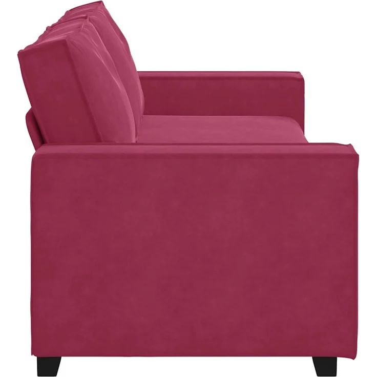 vidaXL 3-Sitzer-Sofa Weinrot 220x78x84 cm Samt 4105034 – Bild 4
