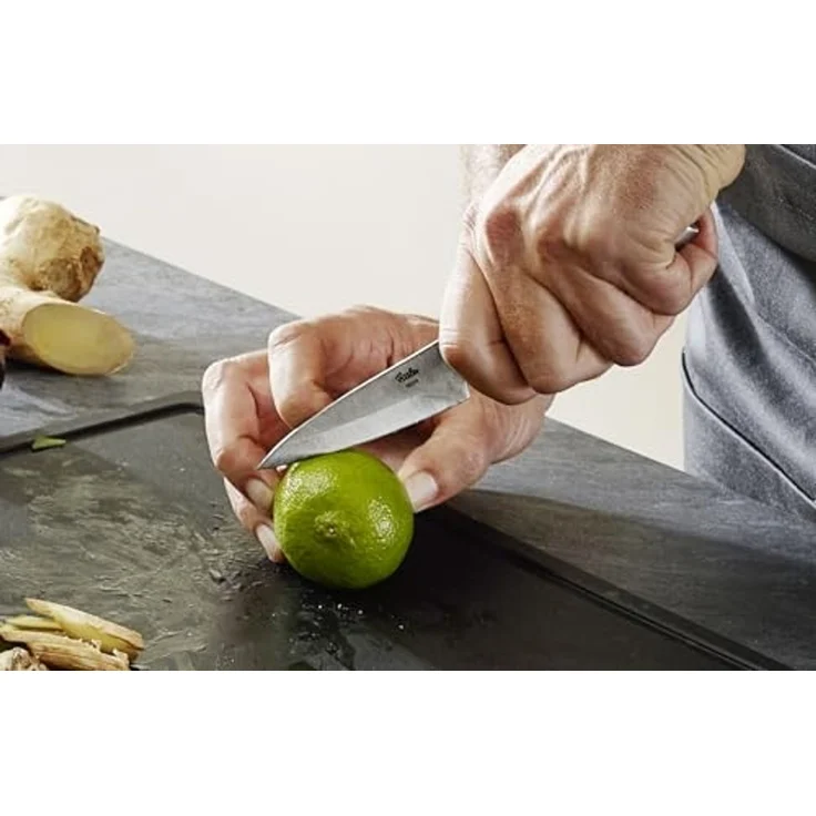 Fissler Schälmesser Essential, handlich, Halbkropf, gerade Schneide, gewölbter Klingenrücken – Bild 3