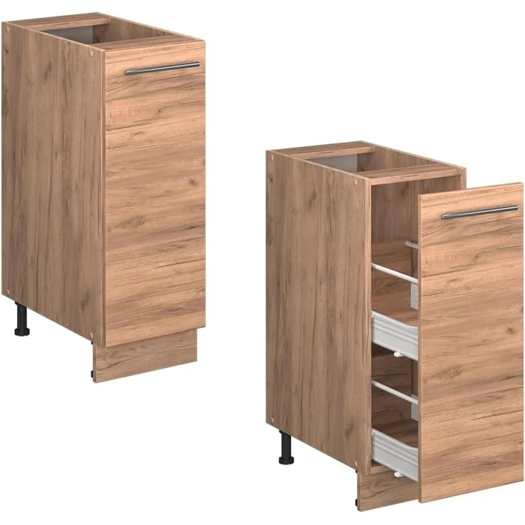 Apothekerschrank Fame-Line Goldkraft Eiche 30 cm , AP Eiche Vicco – Bild 6