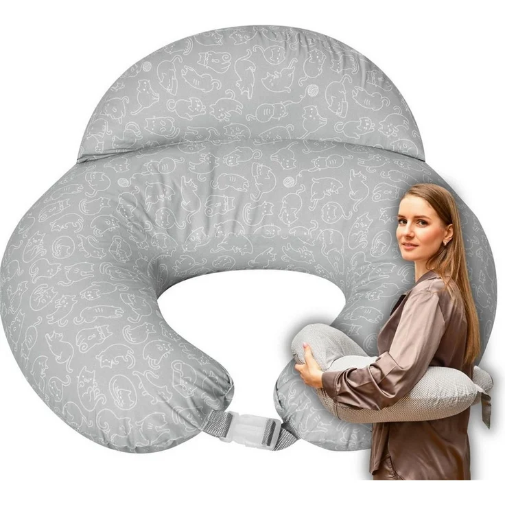 SEI Design Stillkissen Stillkissen mit verstellbarem Hüftgurt, entlastet Schultern und Nacken, mit Sicherheitsgurt, zusätzliches Kissen als Barriere – Bild 3