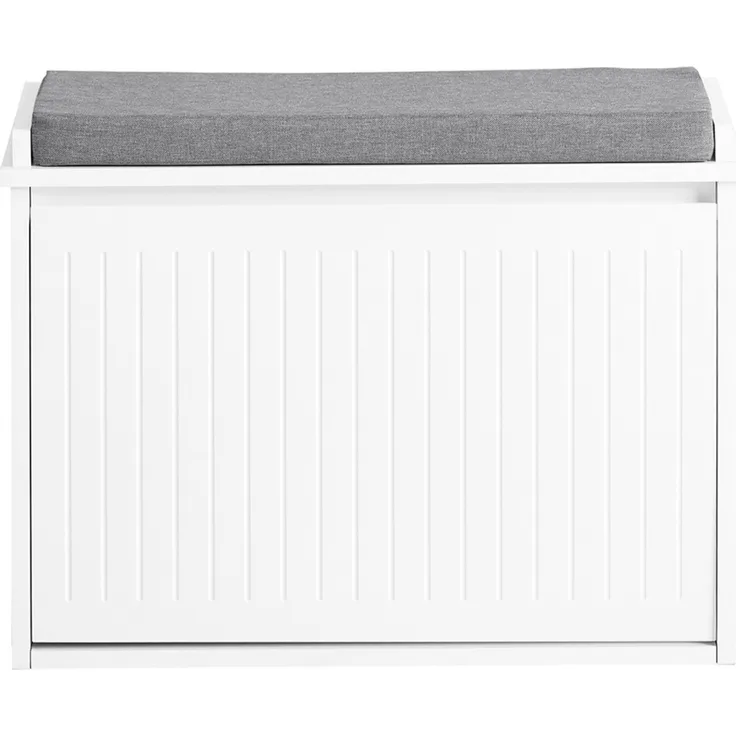 SoBuy FSR98-W Schuhbank, MDF, Lackiert, Weiß, 60 x 44 x 30 cm