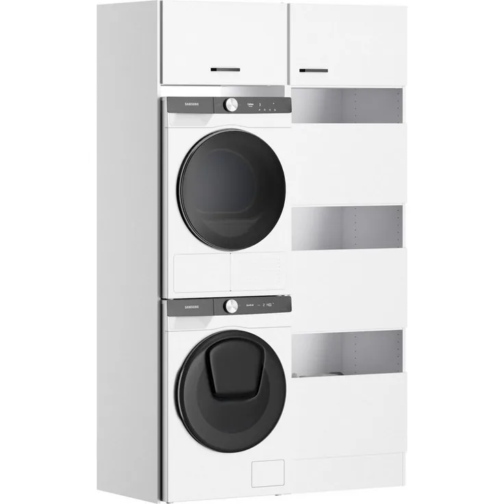 OPTIFIT Mehrzweckschrank-Set OPTImulti, (2-St), Breite 123,2 cm, cleveres Wäschesystem, Metallgriffe