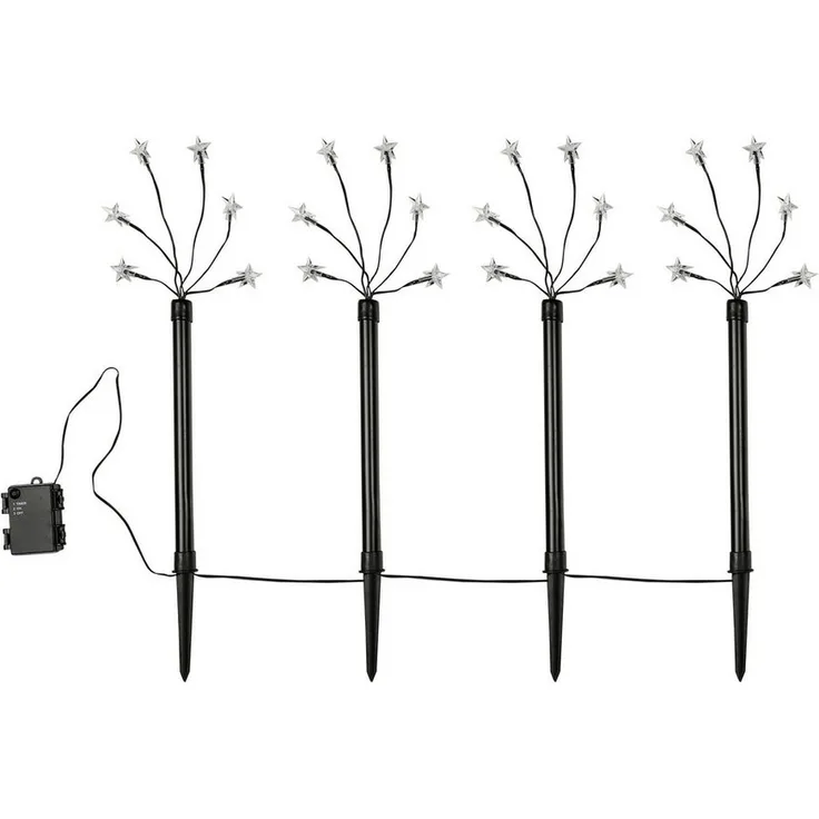 GartenHero Gartenstecker LED Gartenstecker Lichterkette Sternenlicht Weihnachtsbeleuchtung