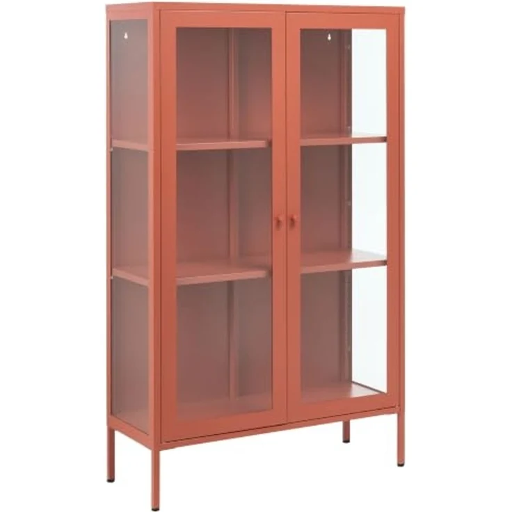 Vitrine mit Glastüren NASH Metall 90 cm Goldbraun – Bild 1