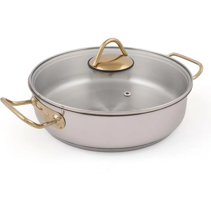 Hermia Concept 'D48' Topfset (2-teilig), Silber / Gold, 26 x 26 x 8 cm, 3400 ml – Bild 2