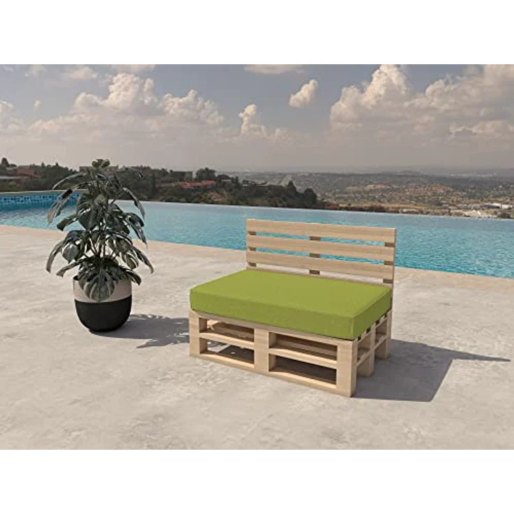 chilly pilley Palettenkissen Gartenkissen Palettenauflage Palettenpolster Indoor Outdoor Waschbar Abnehmbar Sitzkissen Rückenkissen (8er Set, Grün) – Bild 9