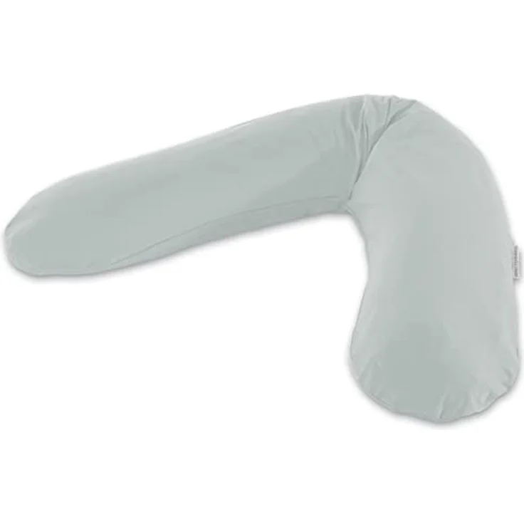 Theraline Stillkissen 190cm inkl. Bezug Grau Mikroperlenfüllung – Bild 2
