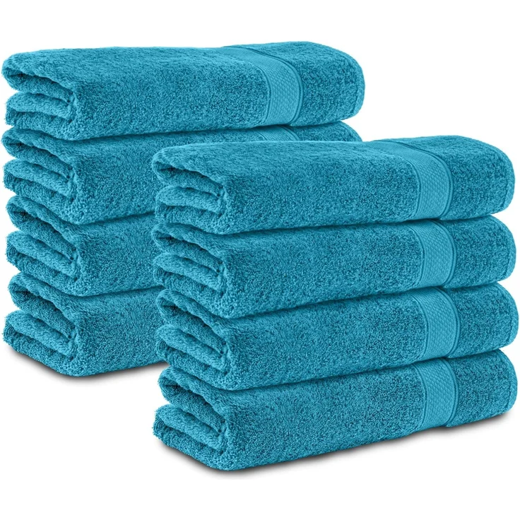 Komfortec Badetücher 100% Baumwolle, 470 g/m², Frottee (8-St), Handtücher 70x140 cm Set, Weich