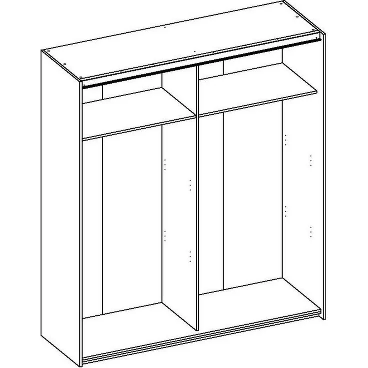 Schwebetürenschrank PULS Kleiderschrank Schrank Schlafzimmer 170cm weiß Spiegel – Bild 3
