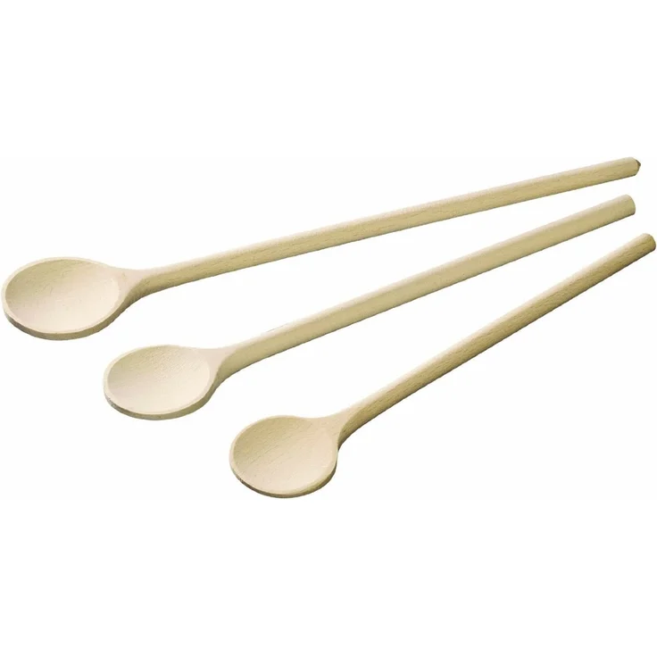 Neustanlo | Kochlöffel Set – 3er Pack | robustes Holz | Größen: 30 cm, 25,5 cm, 21 cm | ideal für jede Küche