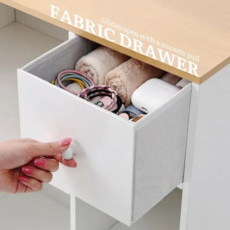 YITAHOME küchenregal mit Steckdose, 2 AC-Steckdosen, 2 USB-Anschlüssen, kaffeebar arbeitsplatte, Regal küche mit schubladen,schmales Regal 75 cm breit, Mikrowellenregal, 75 x 40 x 170 cm, Eiche und Weiß – Bild 6
