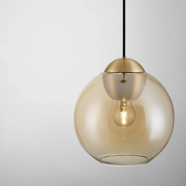 Nova Luce 9009239 MIDORI Pendelleuchte 1-flammig Gold Amber E27 – Bild 1