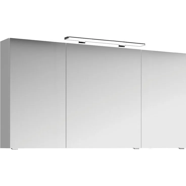 Lomadox Spiegelschrank FES-4010-66 weiß glänzend inkl. Beleuchtung - 140/71/17cm