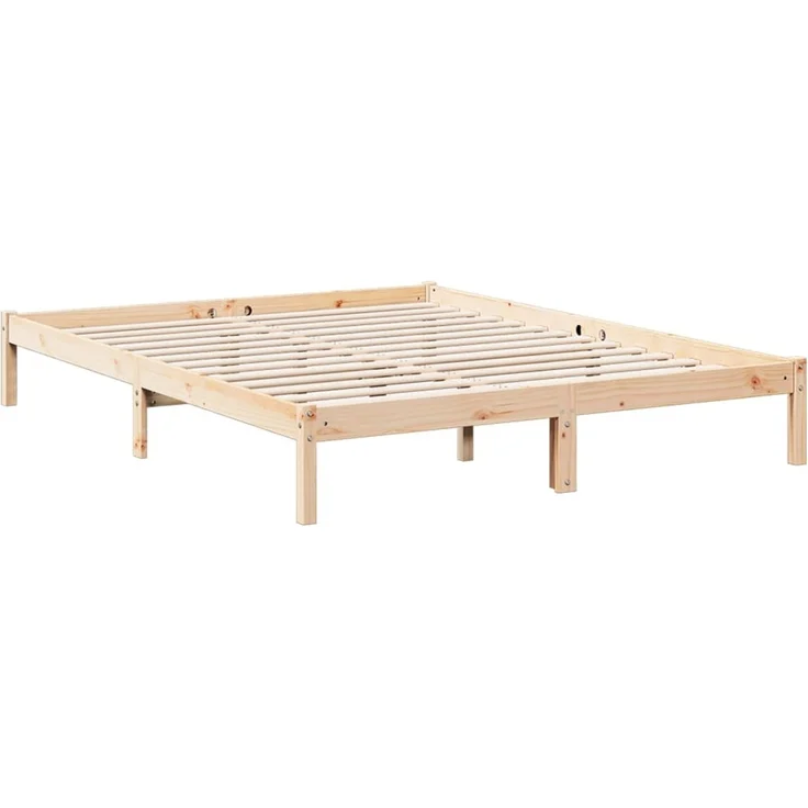 vidaXL Massivholzbett Extra Lang ohne Matratze 140x220 Kiefernholz 852420 – Bild 6