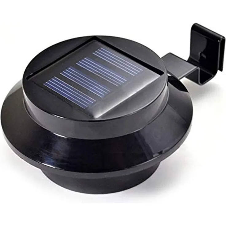 Haushalt International Außen-Deckenleuchte LED Solar Dachrinnenleuchten Farbe: schwarz, 2er-Set