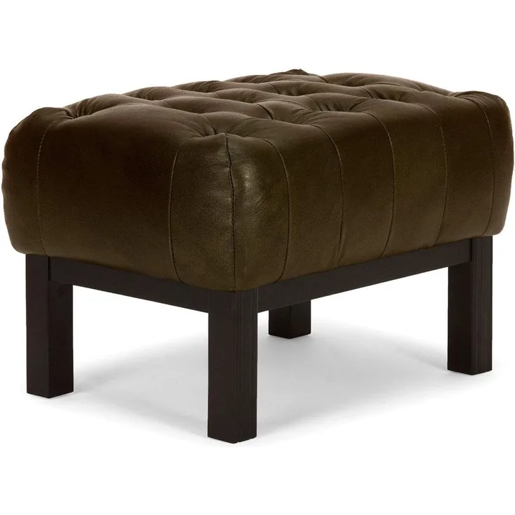 Chesterfield Hocker Kingsfield braun 61x43x46 cm Echtleder Sitzhocker Fußhocker Lederhocker Beistellhocker massivum Wohnzimmer